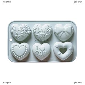 [COD] yixiayun Heart Shape Silicone Mold 3D Silicone Baking Mold For Fondant Soap And Ice Cream Easy Release Silicone Chocolate Candy Mold