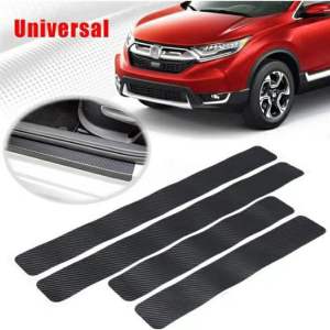 ZLWR door anti-scratch strip 4 pieces door sill protection sticker carbon fiber anti-collision sticker car door sill strip door edge protection sticker door anti-scratch strip carbon fiber sticker