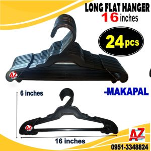 Flat Hanger LONG 16 inches-MAKAPAL (24 pcs/ 2 Dozen)