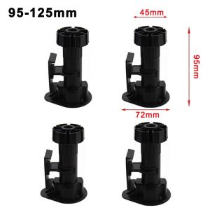 4pcs Furniture Fitting Cabinet Plinth Feet Plastic Adjustable Cabinet Leveler Legs