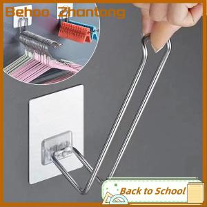 Behoo Wall-mounted Hanger Storage Foldable Clothes Hanger Rack Windproof Anti-slip