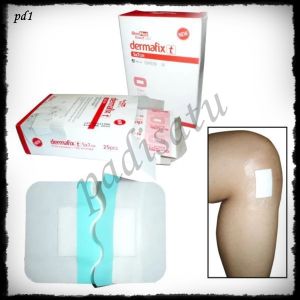 Dermafix 5x7 cm Plester Transparan Anti Air Penutup Luka dengan Pad/Bantalan per 1 pcs