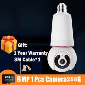 V380 Pro 8MP CCTV Camera Light Bulb Night Vision Two-way Audio Baby Monitor Waterproof CCTV