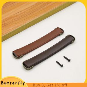 Butterfly Furniture Handles Wardrobe Drawer Door Pull Leather Kitchen Cabinet Handles