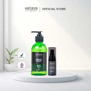 Kelaya Shampoo Non SLS Gentle Hair Essence 250ml + Hair Serum 20ml Vitamin Penumbuh Rambut