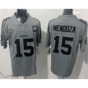Áo đấu bóng bầu dục NFL đội Raiders thế hệ 3 áo thun ngắn tay NFL kiểu Mỹ thêu hàng có sẵn 15