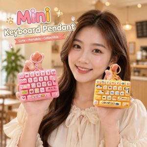 JOYLIFEWQ Thiết kế dễ thương Đồ chơi nút bấm giảm căng thẳng 26 Phím Phong cách sáng tạo dây chuyền bàn phím mini Hàng Mới Về Đồ trang trí treo túi Móc khóa bàn phím Trẻ em sử dụng