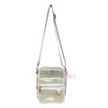 Premium Sling bag List Kulit - Tas Selempang Transparan Putih - Kulit Putih - Travolt - Tas PVC Mika Tebal - Tas Konser KPOP Transparan - iseul. 