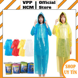 [1 Bộ] Áo mưa mặc 1 lần áo mưa tiện lợi trùm đầu tiện lợi mặc một lần giá rẻ