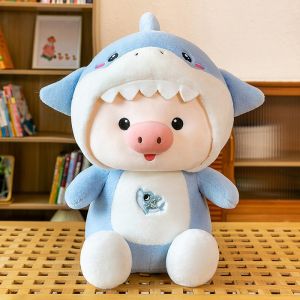 Gấu Bông Loppy Capybara Labubu Heo Kuromi Đội Mũ Cá Mập Dễ Thương Cho Bé