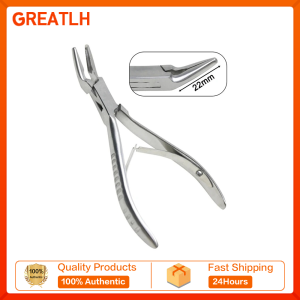 GREATLH Bone Rongeur Plier Curved Orthopedic Rongeur Forceps Orthopedic Surgery Tool Surgical Instrument Stainless Steel