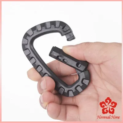 คร่ำหวอดเซฟตี้ ตะขอพวงกุญแจ คาราบิเนอร์ สแนปลิ้งค์ แบบพลาสติก Carabiner D Ring