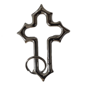 Phong cách vượt qua vòng khóa Mặt dây chuyền thanh lịch Khóa Kẹp lò xo crucifix Keyring đa chức năng Phụ kiện cho túi xách phím