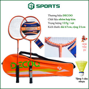 Bộ Vợt Cầu Lông Chính Hãng (2 Vợt) DECOO 31 - Đôi Vợt Cầu Lông Tốt Nhẹ Dây Căng