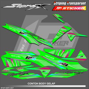 SUPRA X 125 FI (COD) STIKER STRIPING MOTOR HONDA SUPRA X 125 FI - STIKER LIST GRAFIK SIMPLE WARNA VARIASI DESAIN RACING HOLOGRAM DAN TRANSPARAN BISA COD IPS.KODE-507