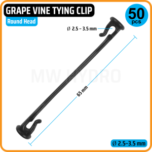 50 Pcs Grape Vine Trellis Wire Tying Clip Round Head | Klip Pengikat Tanaman Anggur ke Kawat Tali Penyangga
