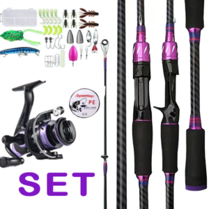 Fishing Rod and Reel Telescopic Fishing Rod Metal Spinning Reel ML2.1M Lightweight Fishing Rod Reel Set