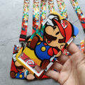 Super Mario Bus ID Card Holders Keychain Student Mario Bros Credit Cardholder Wallet Sleeve Lanyard Kids Gifts. 