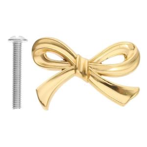 Gold Bows Cabinet Knob Classical Metal Handles Bedroom Cabinet Handle Rural Dresser Handles for Dressers & Drawers