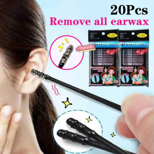 🔥Easily Remove Earwax🔥Disposable Sticky Ear Stick Ear and Nose Cleaning Cotton Swab 360° Adsorption Spiral Cleaning Sticky Ear Spoon 一次性粘耳棒耳鼻清洁棒