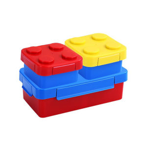 【COD&Local】Building Blocks Lunch Box for Kids Colorful Funny Brick Lunch Boxes Bento for Picnic with Drawstring Bag