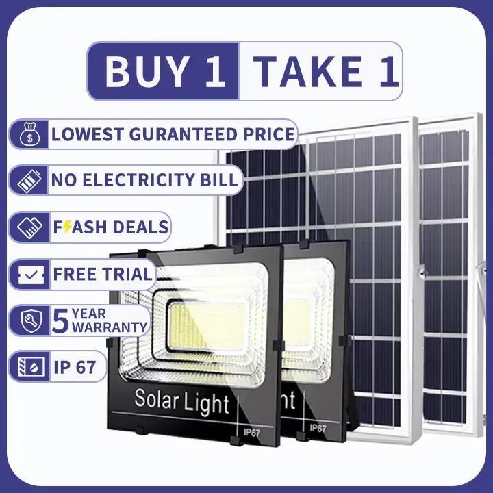 【NSSN 】IP67 Solar Light Buy 1 take 1 Promo Sale Solar Lights Outdoor