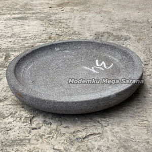 Cobek Batu Asli Jumbo Besar Original Cowek Coek Coet Cowet - 34 cm