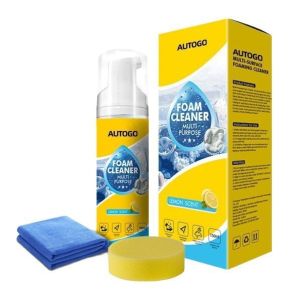 Multl Purpose Foam Cleaner No-Rinse Cleaner Multi-Surface Stain Remover with Cleaning Sponge & Towel Decontamination Yellowing Removal No Need for Water Washing Multi Functional Whitening Foam Mousse