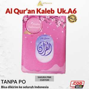 Alfareza - Variasi AL-Quran A6 Kaleb Resleting+Custom Nama Di Pin I Quran A6 Kaleb Dompet Sleting+Pin Terjemah/Al Quran Kaleb A6+Bisa Tulis Di Pin