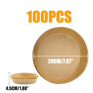 50Pcs Air Fryer Paper Liners Non-Stick Disposable Paper Oil-proof Parchment Paper for Air Fryer 7.9" Round Sqaure Non-Stick Air Fryer Liners Baking Paper for Oven Kitchen Baking Accessories