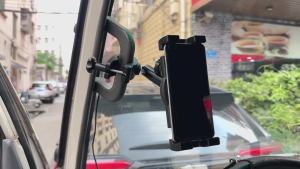 GDZN Phone Holder for Car Pickup Truck Grab Handle [Ultra-Firm Grip] Vehicle A Pillar Phone Mount Metal Arm Car Clip Stand for iPhone 17 Pro Max/16/15 Galaxy S25 Z Fold 7 4.7-8" Phones