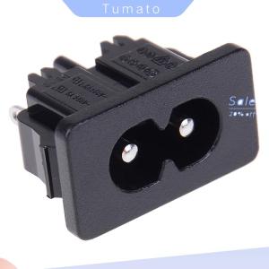 Tumato 5Pcs AC250v 2.5a iec320 c8 male 2 pins power inlet socket connector