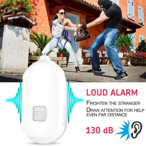 Personal Loud Keychain Alarm Emergency Charging Alarm Sensor 130dB Safety Sound Alarm With Mini LED Flash light Safety Scream AlarmsFor Kids/Women/Elderly