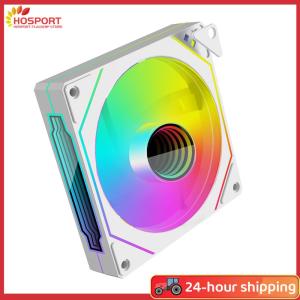 【HOSPORT】12ซม.ARGB 5V 3Pin 4พินPWM CPU Caseพัดลมระบายความร้อนInfinity MirrorเงียบVentilador 800-1800 RPMสำหรับPC Coolerและกรณี