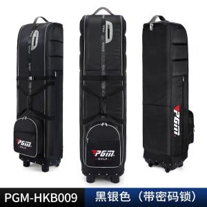 PGM Large Capacity Hard Case Waterproof Thickened Foldable Portable Golf Travel Bag with Wheels HKB009