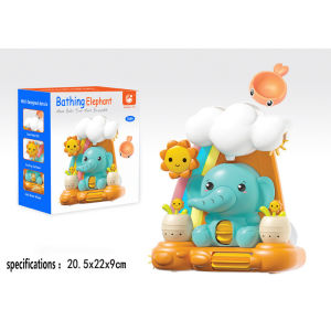 Baby Cute Cartoon Bath Toy Elephant Waterwheel Funny Shower Sprinkler Safe Materials Easy To Install