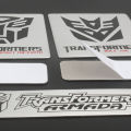 Car free sticker metal emblem for Transformers Decent villain logo Autobot Decepticon badge Rear trunk side sign Scratch cover. 