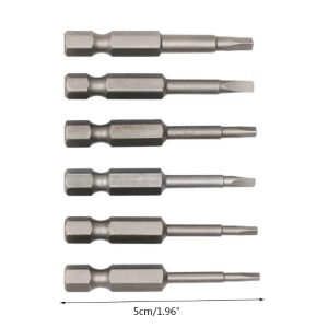 50mm 1/4" Hex Shank Magnetic Triangular Screwdriver Bits Set 1.8/2.0/2.3/2.5/2.7/3.0mm Anti Slip Triangular Screw fo