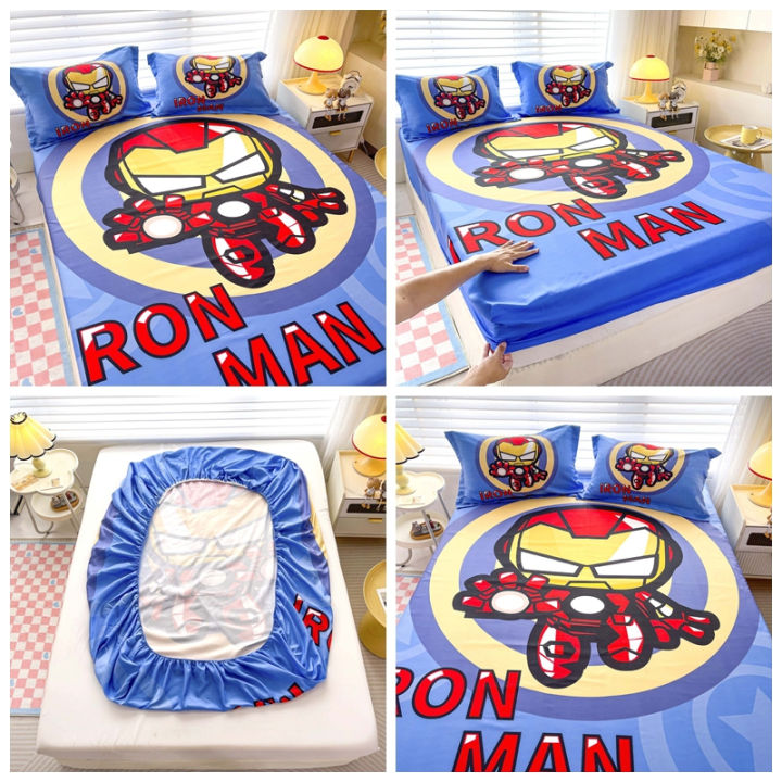 Dansunreve%20Elsa%20Fitted%20Sheet%20Disney/Marvel%20Series%20Snow%20White%20Bedsheet%20Single/Queen/King%20Cartoon%20Mattress%20Protector%20-%20Image%208