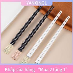[COD] YANXING1 Amber Cherry Blossom hợp kim đũa Trung Quốc đũa tái sử dụng Bộ đồ ăn