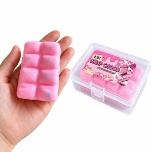 OKONOK Chocolate Wax Cracking Squeeze Toy Cat Paw Donut Crispy Stress Balls Crackable Texture Snowball Crunch Squishy Toy For Stress Anxiety Relief