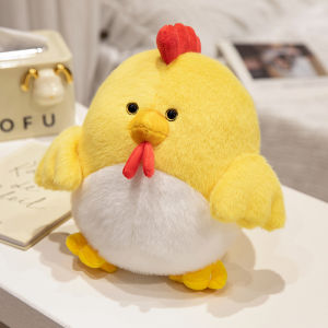 JOJO CASTLE Funny Fat Chicken Plush Toys Pillow Soft Simulation Cute Plushie Dolls Neck Pillow Stuffed Animal for Boys Girls Festival for Girlfriend