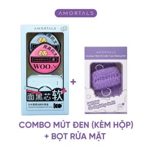 Bông Mút Trang Điểm Đen Cao Cấp Amortals Hạn Chế Hút Nền Mút To Và Dày Độ Đàn Hồi Cao Giúp Lớp Nền Mịn Mướt