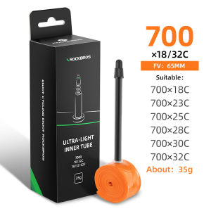 ROCKBROS ยางในจักรยาน700c วาล์ว Presta Schrader จักรยานเสือหมอบ TPU น้ำหนักเบา700 * 18C/23C/25C/28C/30C/32C ท่อด้านใน