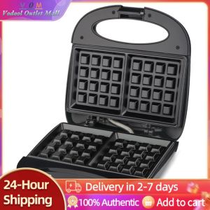 Electric Waffle Maker for Belgian and Snack Waffles with Non-stick Coating and Anti-scald Handle