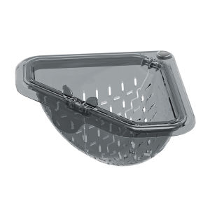 Triangular Sink Strainer Magnetic Sink Basket Magnetic Triangle Drain Basket Sink Corner Strainer Kitchen Waste Catcher for Food Scraps Fruits Vegetables – Durable Kitchen Sink Strainer for Asia