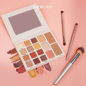 Lumecolors Eyeshadow Palette Day & Night Bronzer Contouring + Brush 5 IN 1