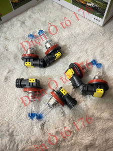 COMBO 20 bóng đèn pha ô tô bóng đèn Halogen h8-HCL đầu xanh siêu sáng. Điện 12v và 24v