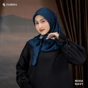 Tazbiya Scarf - Nuha Series I Tazbiya Hijab Voal Motif Jahit Tepi I Jilbab Motif Voal