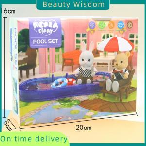 Beauty Wisdom Doll house simulation Cute Mini swimming pool swimming circle beach chair set